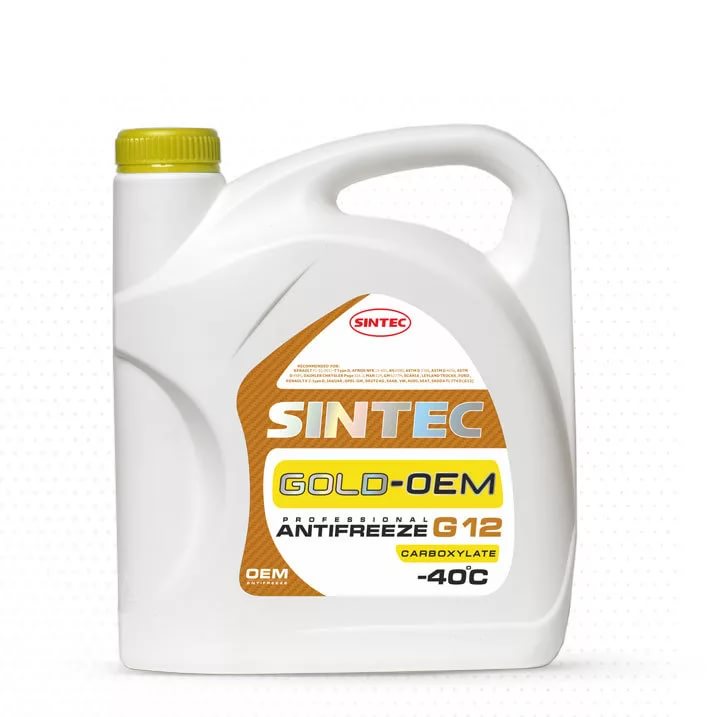 Антифриз Sintec 5 кг GOLD желтый G-12 GOLD