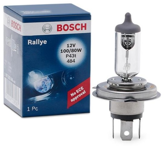 Лампа BOSCH H4 12V 100W P43t Rallye 