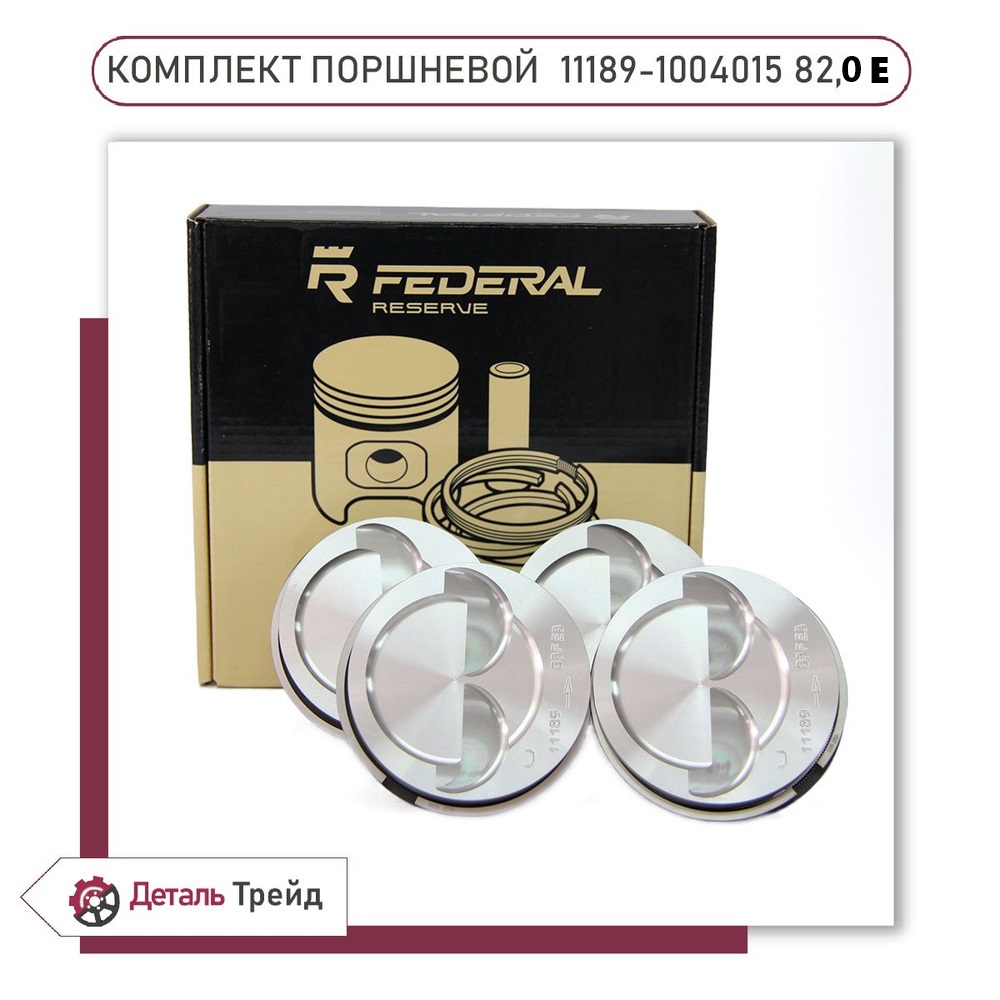 Поршни Federal Mogul 21116 82,0 проточка+кольца+пальцы "E" Гранта -