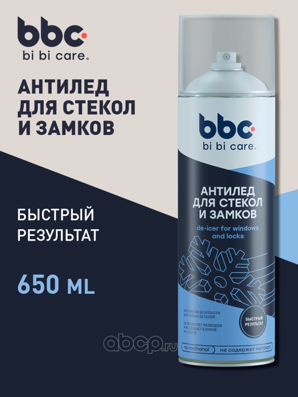 РАЗМОРАЖИВАТЕЛЬ СТЕКОЛ АНТИЛЕД BIBICARE 650 МЛ 